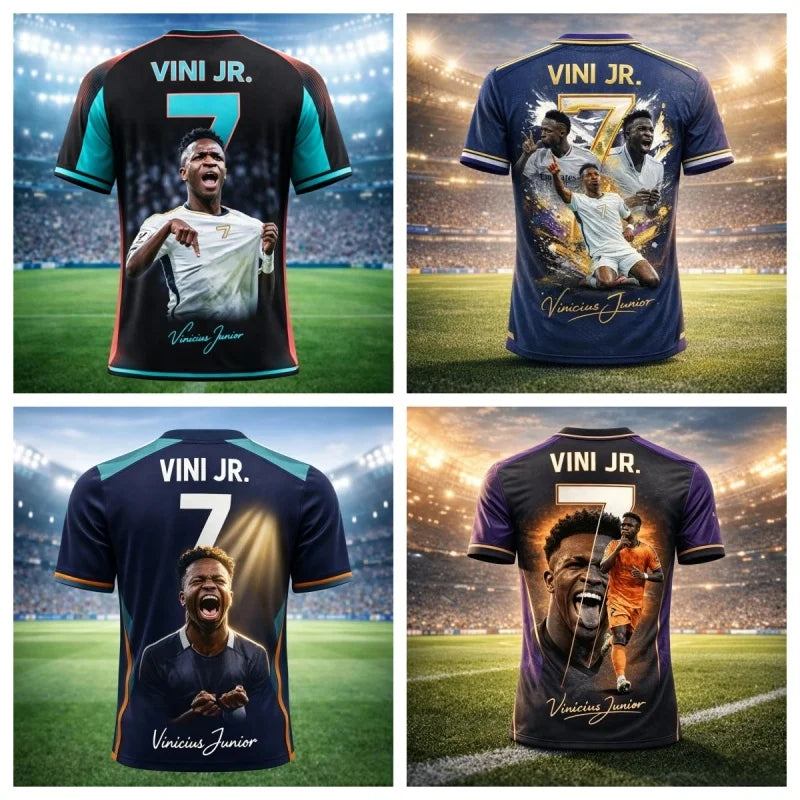 Vinícius Jr No.7 Purple & Black Fan T-Shirt
