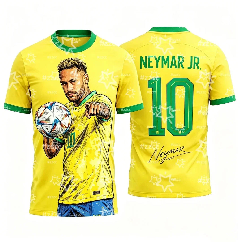 Neymar Jr Brazil Football Fan T-Shirt