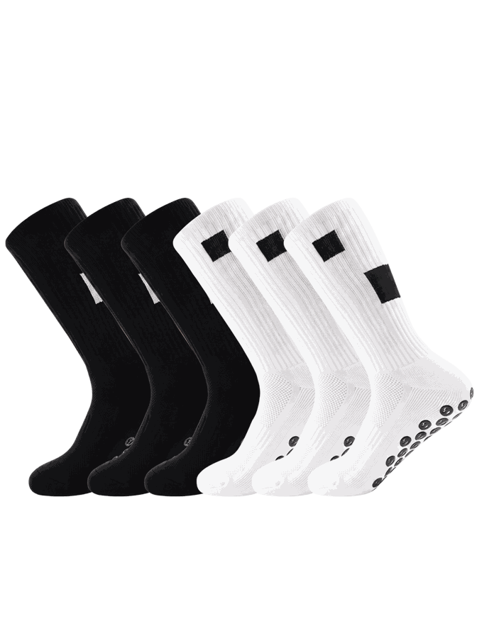 Anti-slip football grip socks
