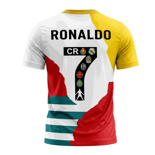 Ronaldo split-colour football fan T-shirt