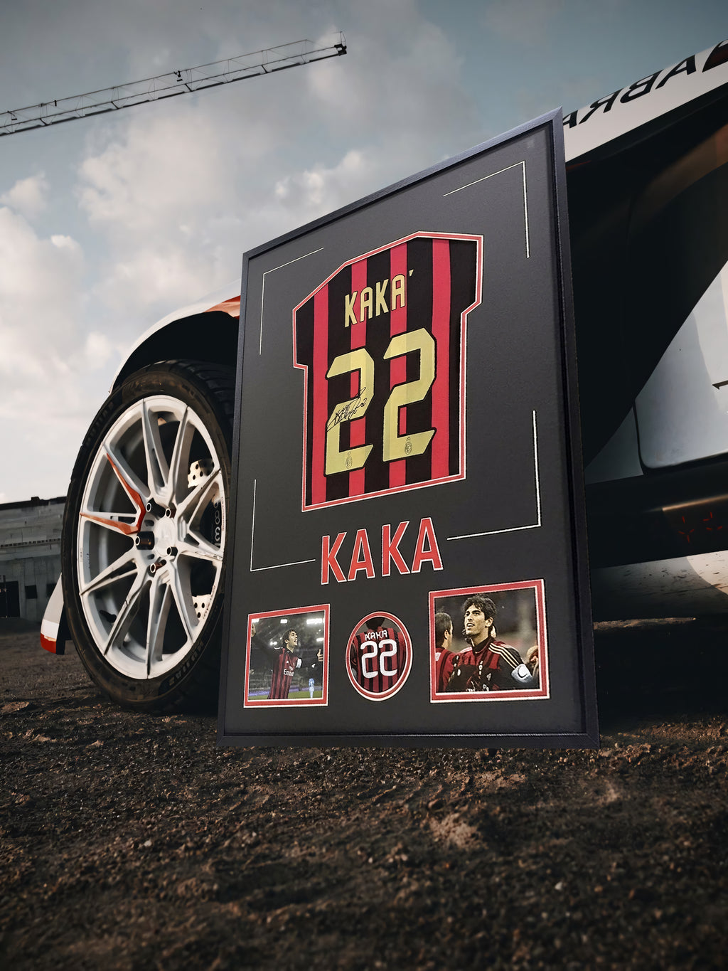 KAKA 22 COLLECTOR'S EDITION FRAMED JERSEY — 70 × 100 CM