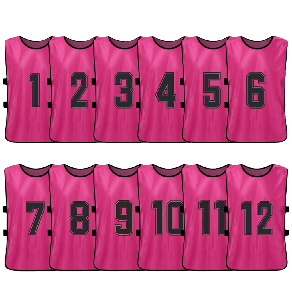 Numbered Football Training Bibs – 6 & 12 Piece Sets