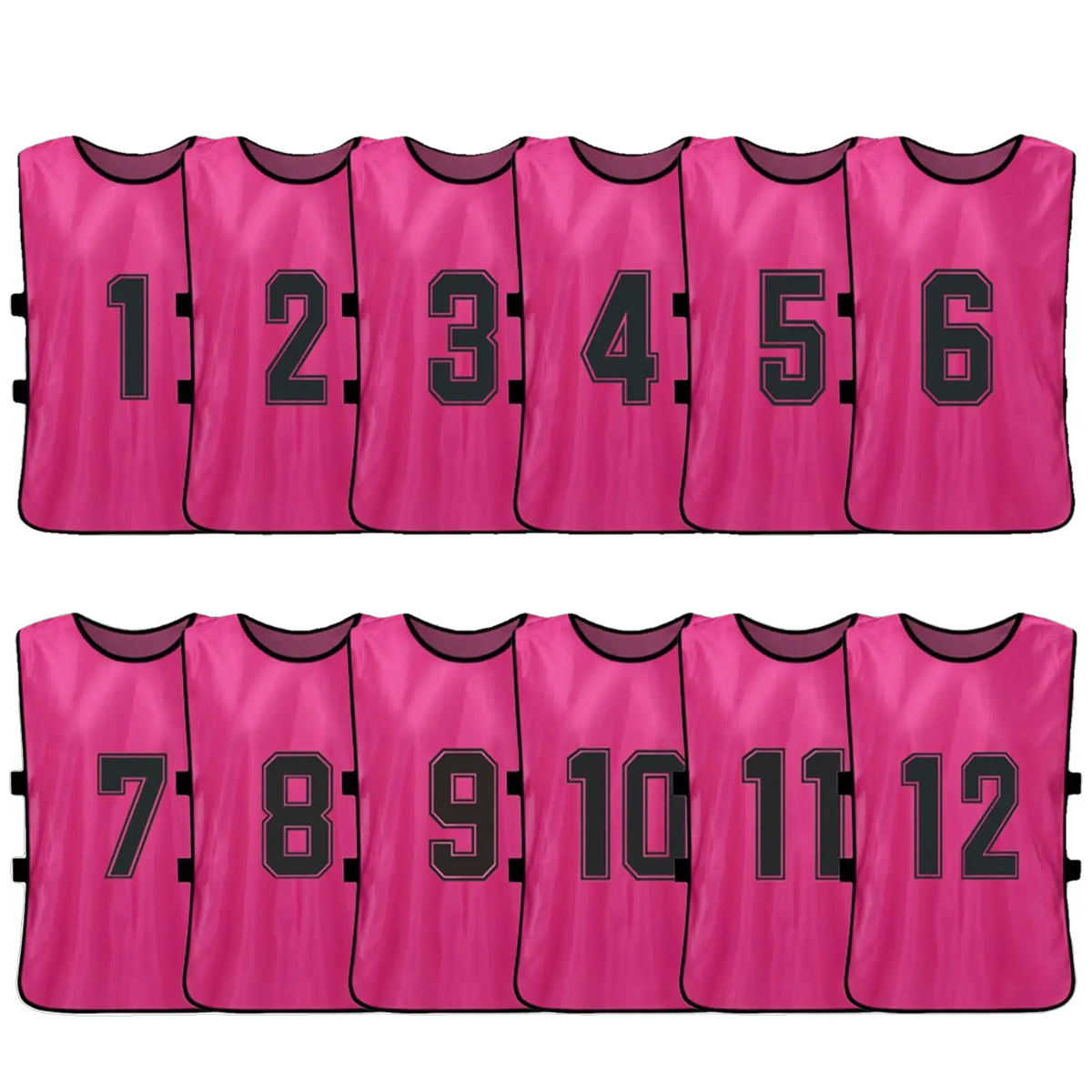 Numbered Football Training Bibs – 6 & 12 Piece Sets