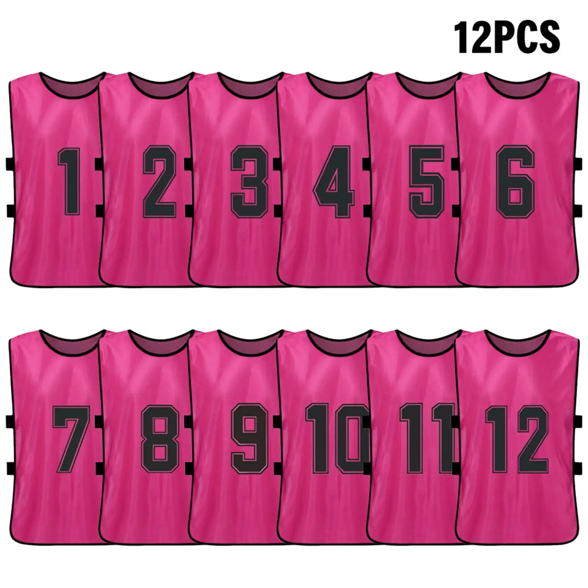 Numbered Football Training Bibs – 6 & 12 Piece Sets