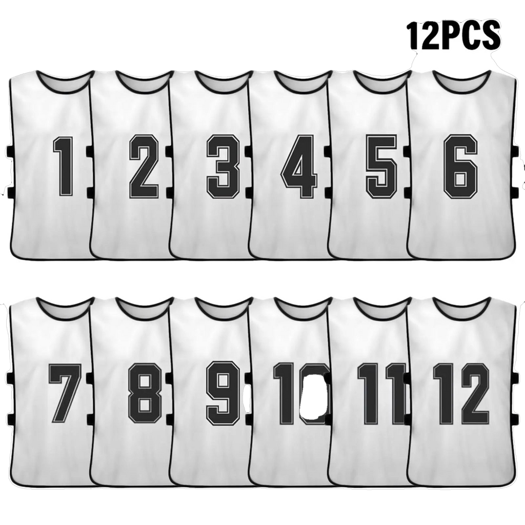 Numbered Football Training Bibs – 6 & 12 Piece Sets