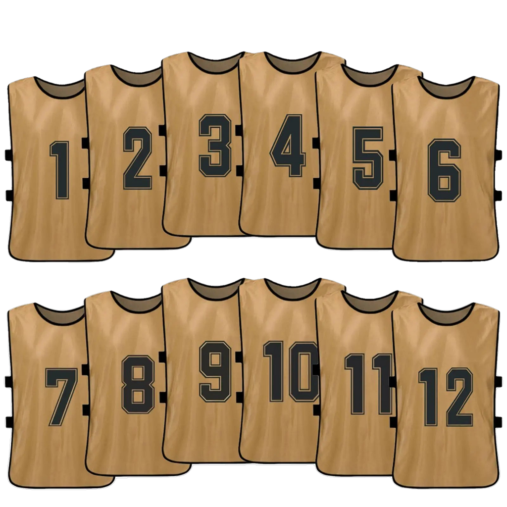 Numbered Football Training Bibs – 6 & 12 Piece Sets