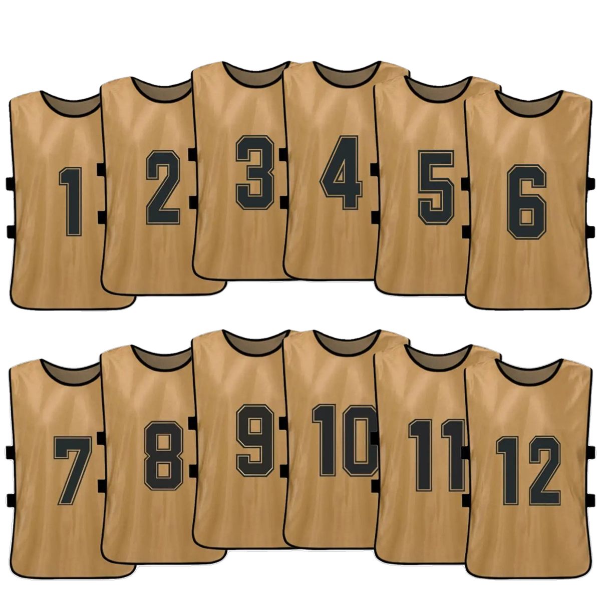 Numbered Football Training Bibs – 6 & 12 Piece Sets
