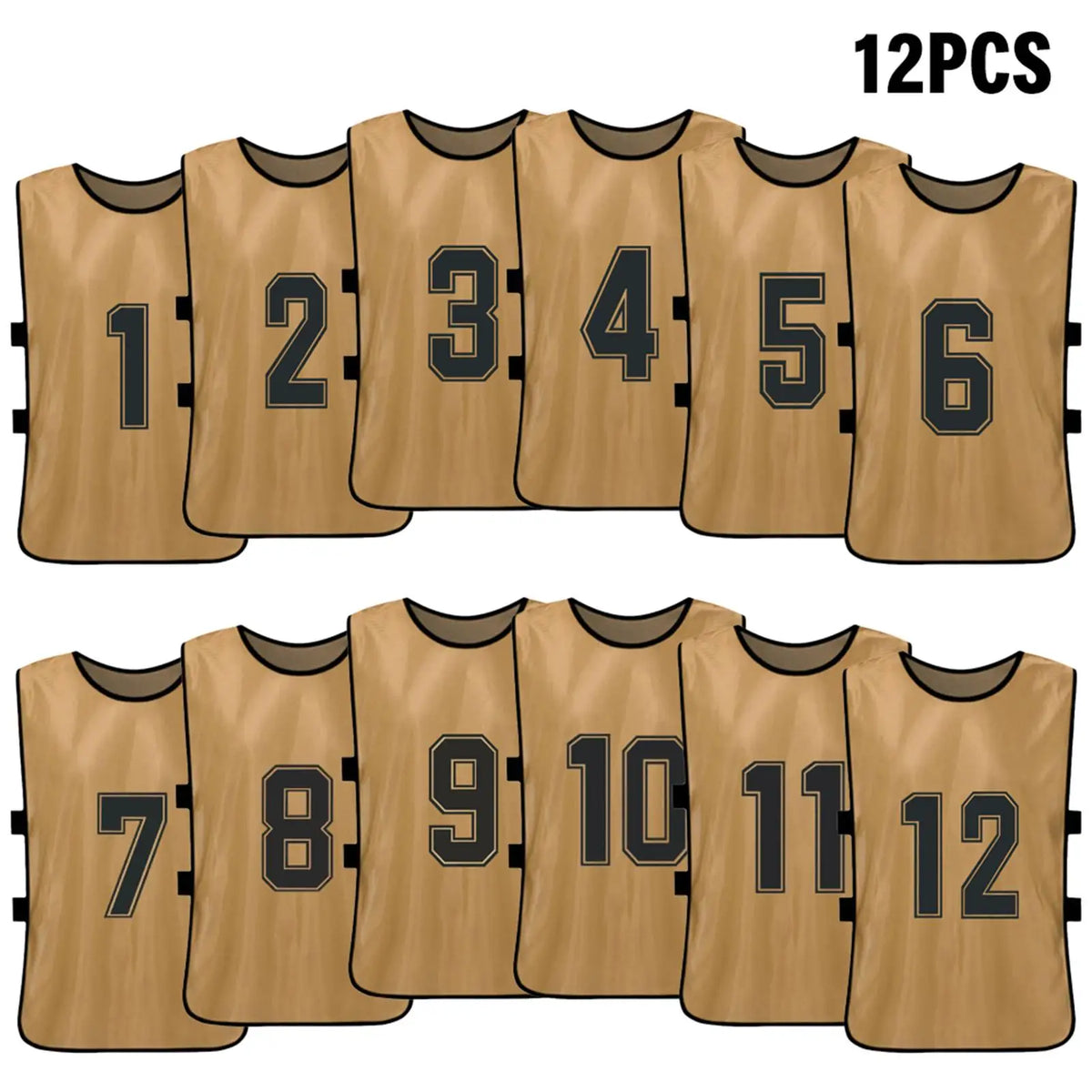 Numbered Football Training Bibs – 6 & 12 Piece Sets