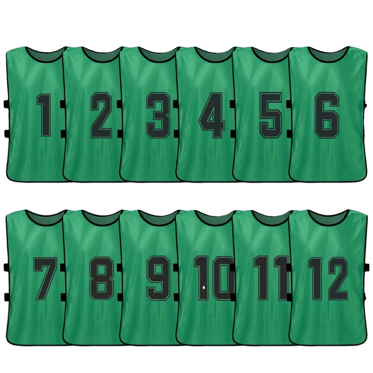 Numbered Football Training Bibs – 6 & 12 Piece Sets