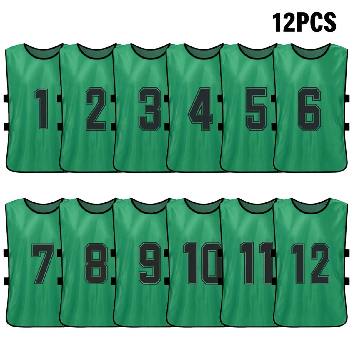 Numbered Football Training Bibs – 6 & 12 Piece Sets