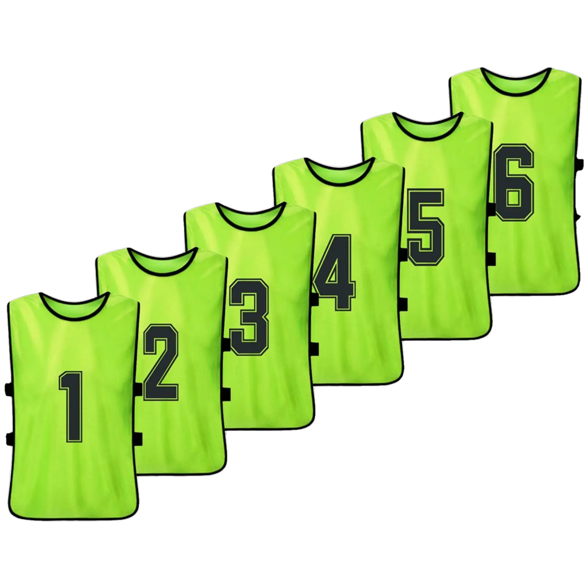 Numbered Football Training Bibs – 6 & 12 Piece Sets