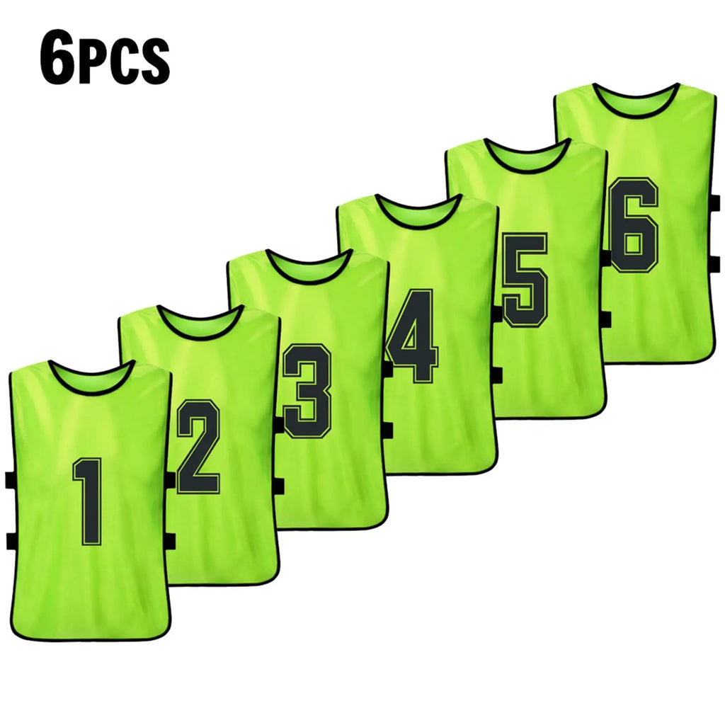 Numbered Football Training Bibs – 6 & 12 Piece Sets