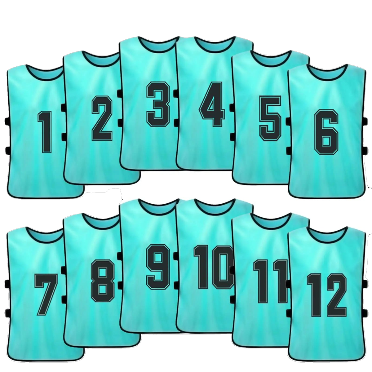 Numbered Football Training Bibs – 6 & 12 Piece Sets