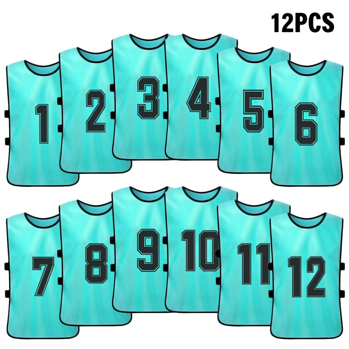 Numbered Football Training Bibs – 6 & 12 Piece Sets