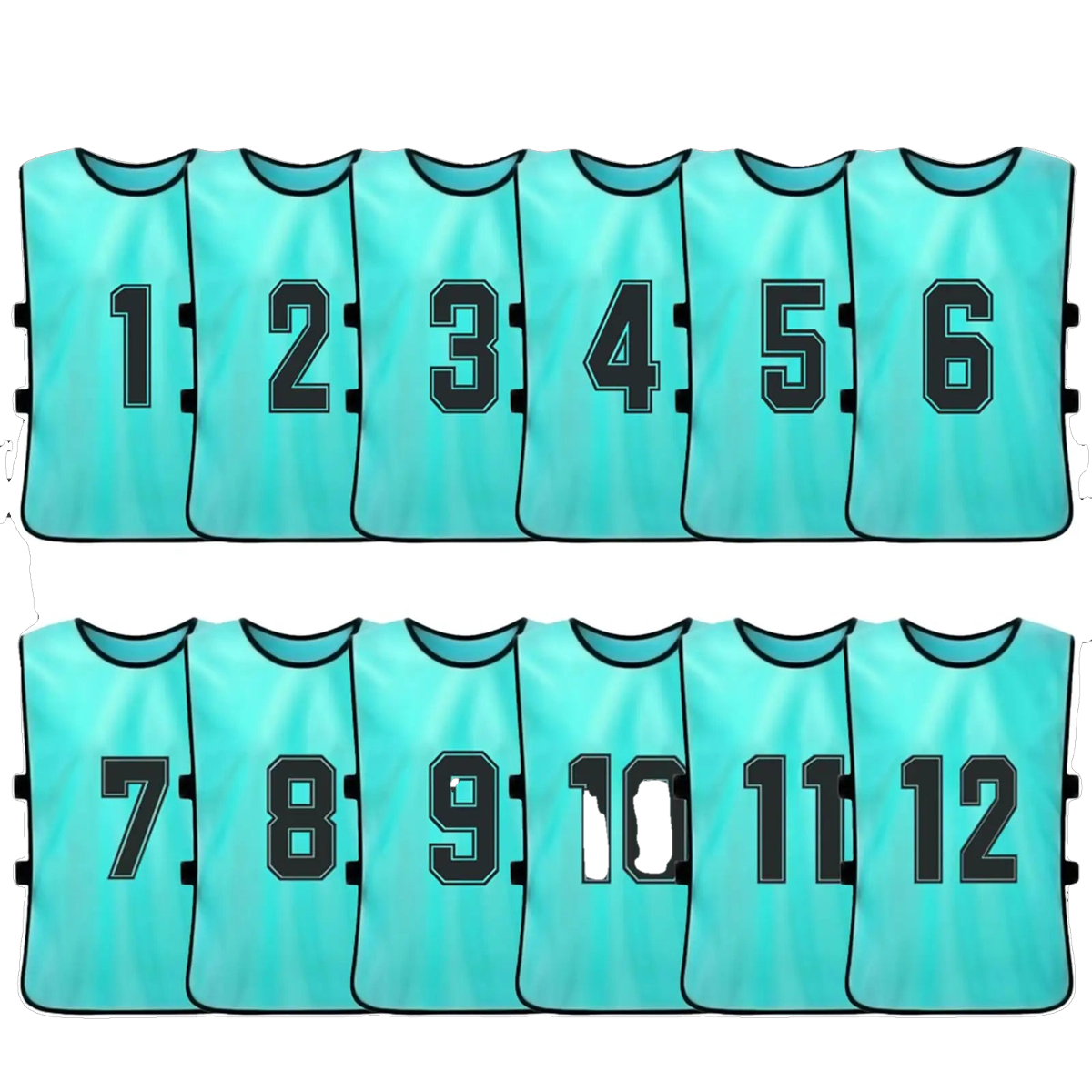 Numbered Football Training Bibs – 6 & 12 Piece Sets
