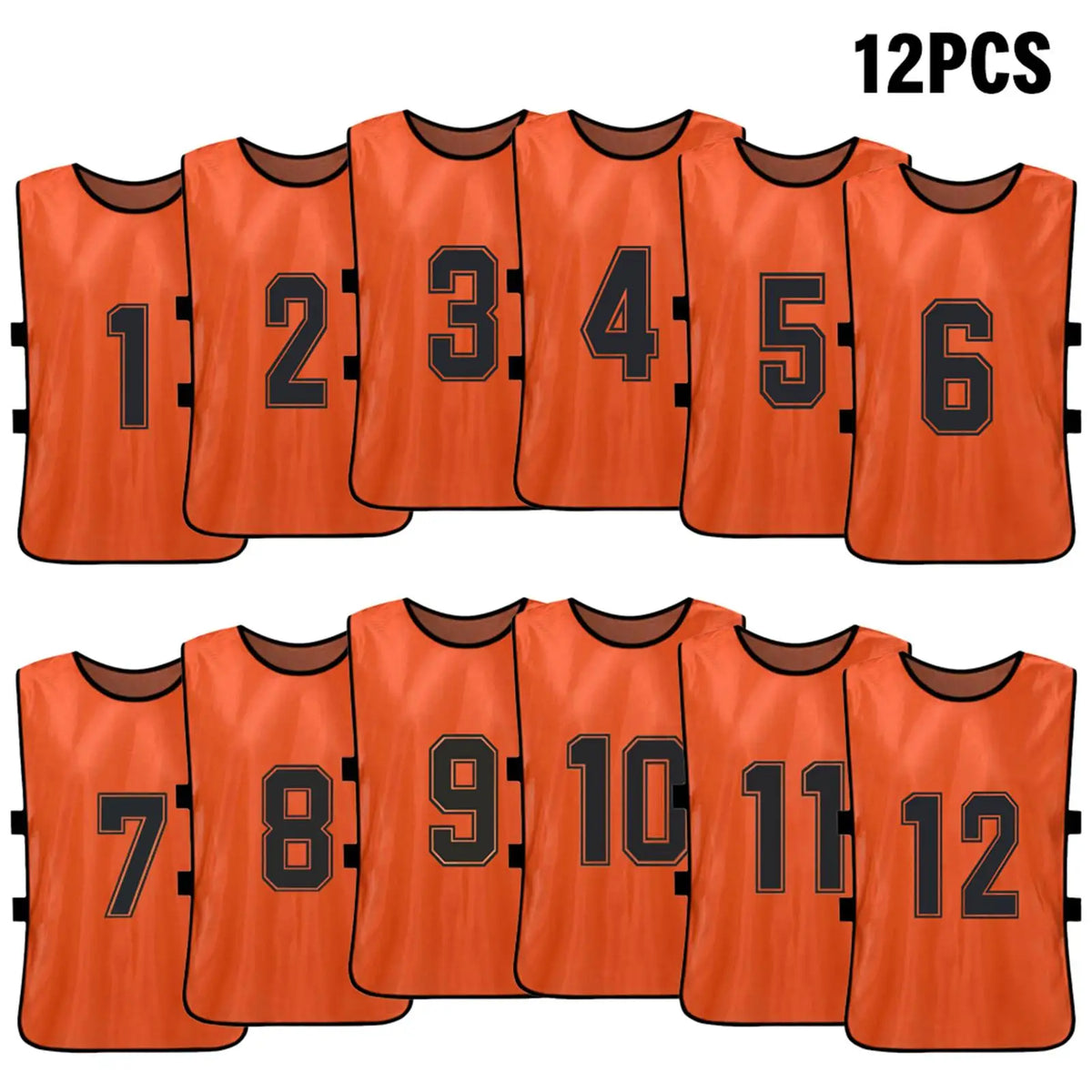 Numbered Football Training Bibs – 6 & 12 Piece Sets