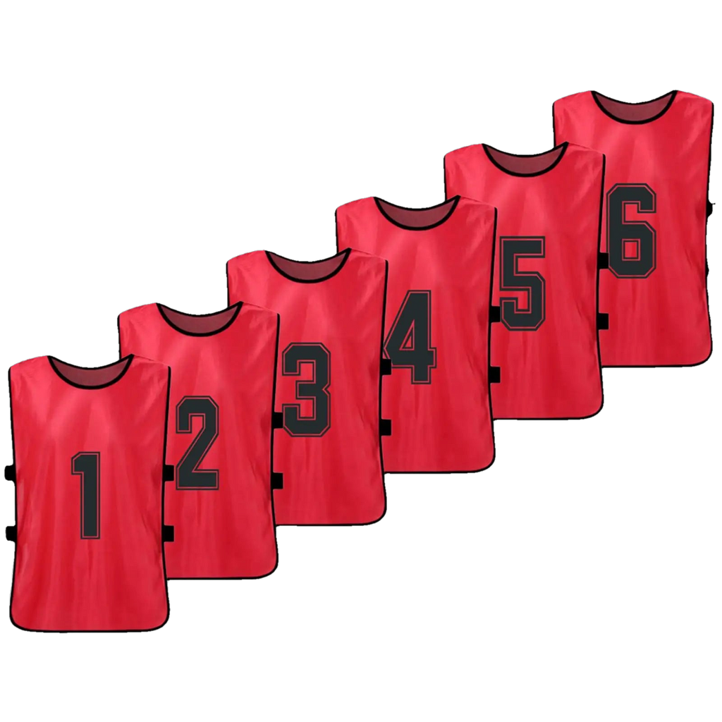 Numbered Football Training Bibs – 6 & 12 Piece Sets