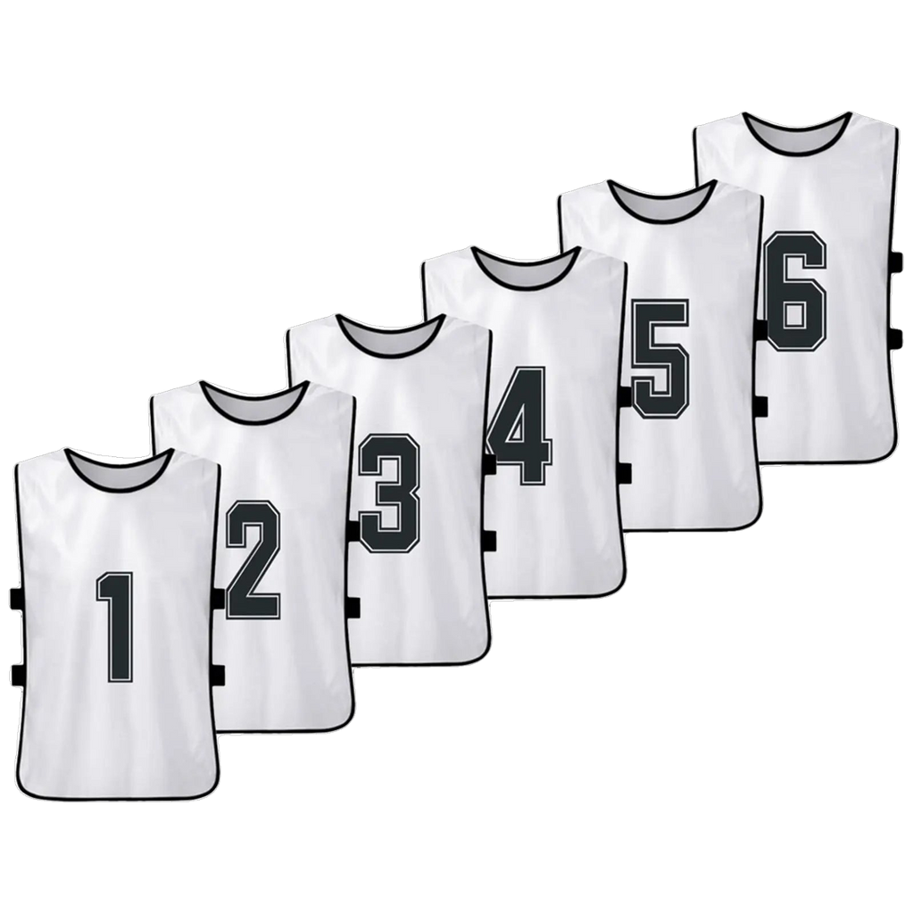 Numbered Football Training Bibs – 6 & 12 Piece Sets