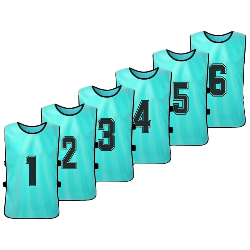 Numbered Football Training Bibs – 6 & 12 Piece Sets
