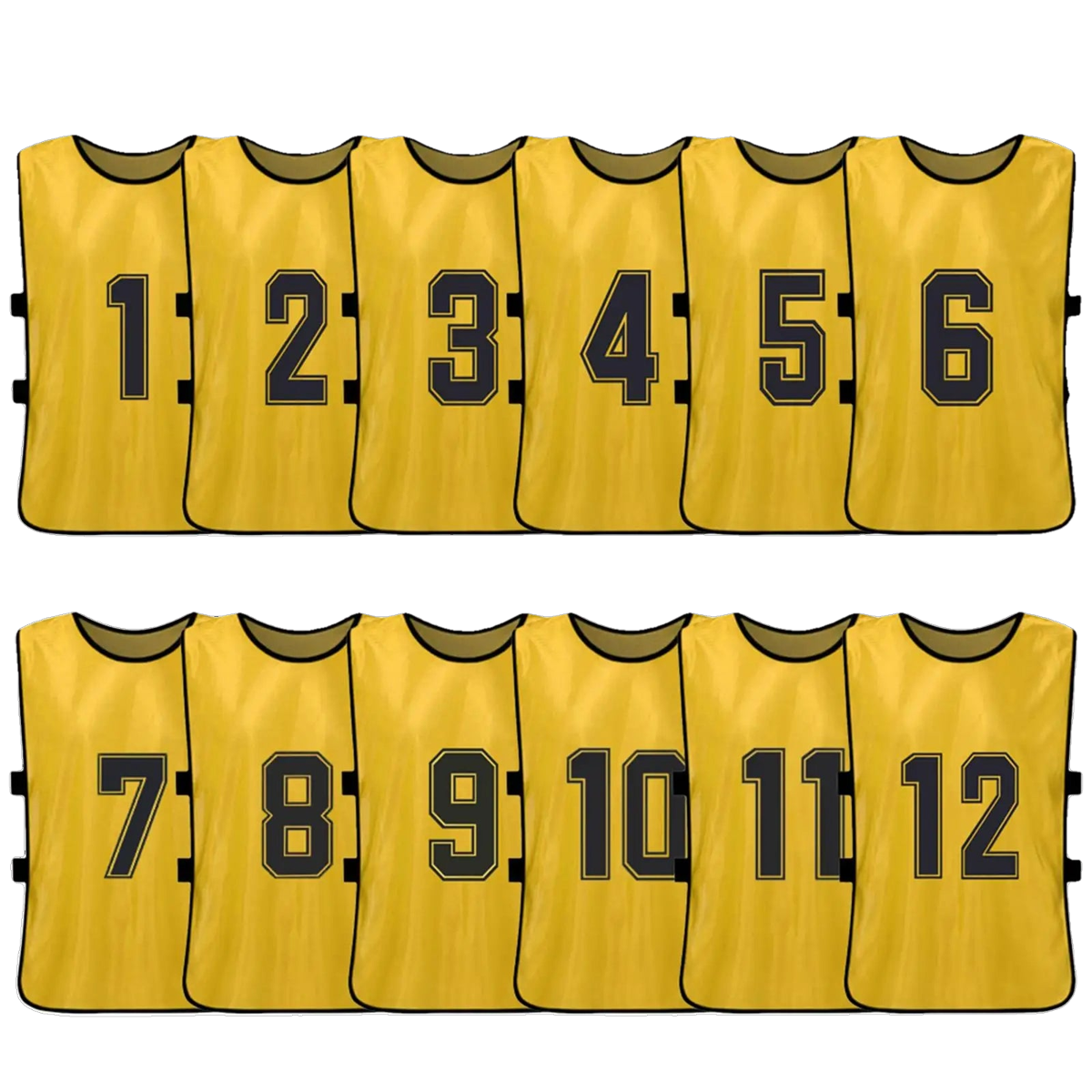 Numbered Football Training Bibs – 6 & 12 Piece Sets