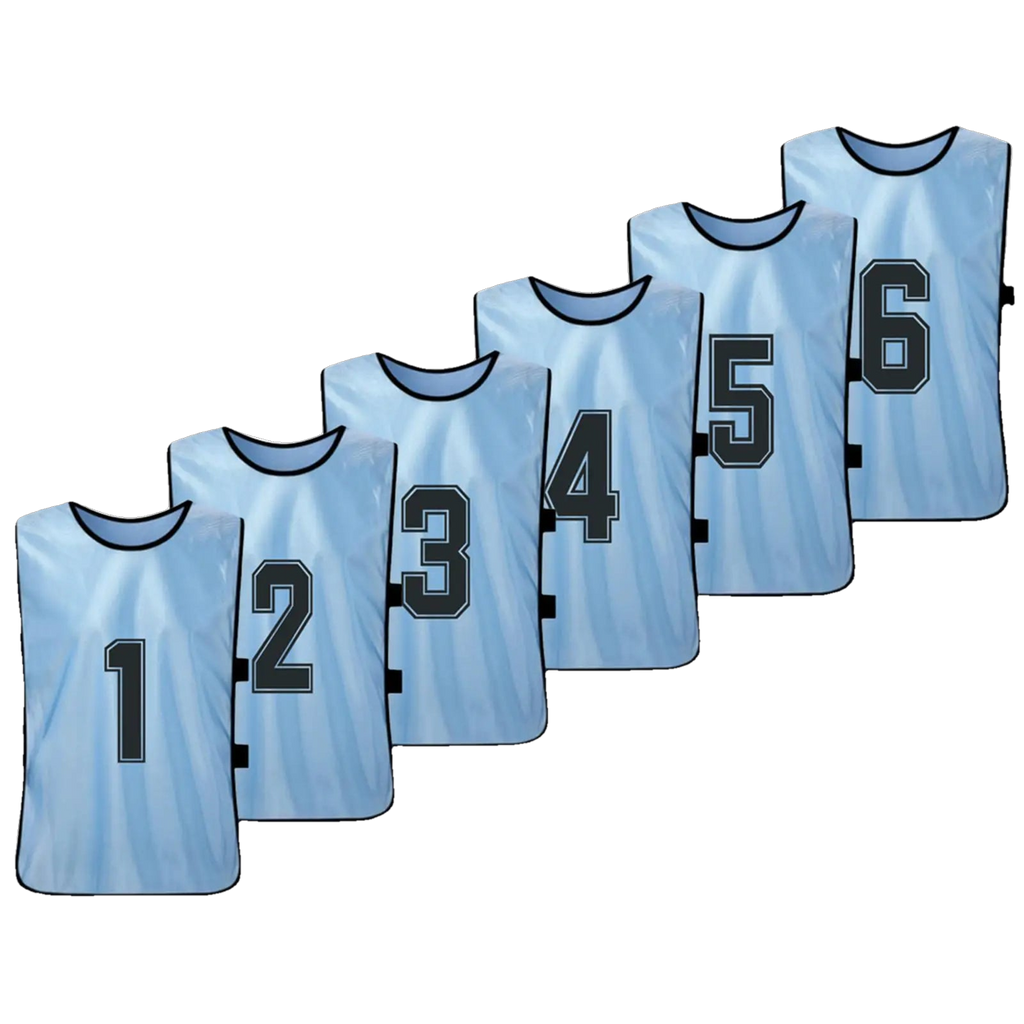 Numbered Football Training Bibs – 6 & 12 Piece Sets