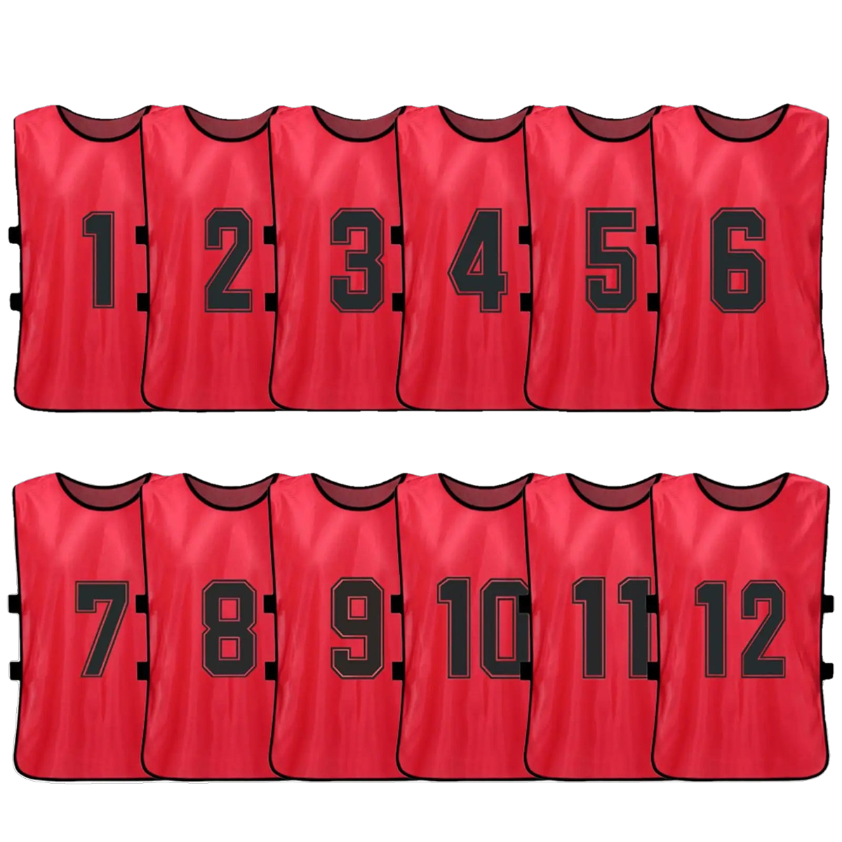 Numbered Football Training Bibs – 6 & 12 Piece Sets