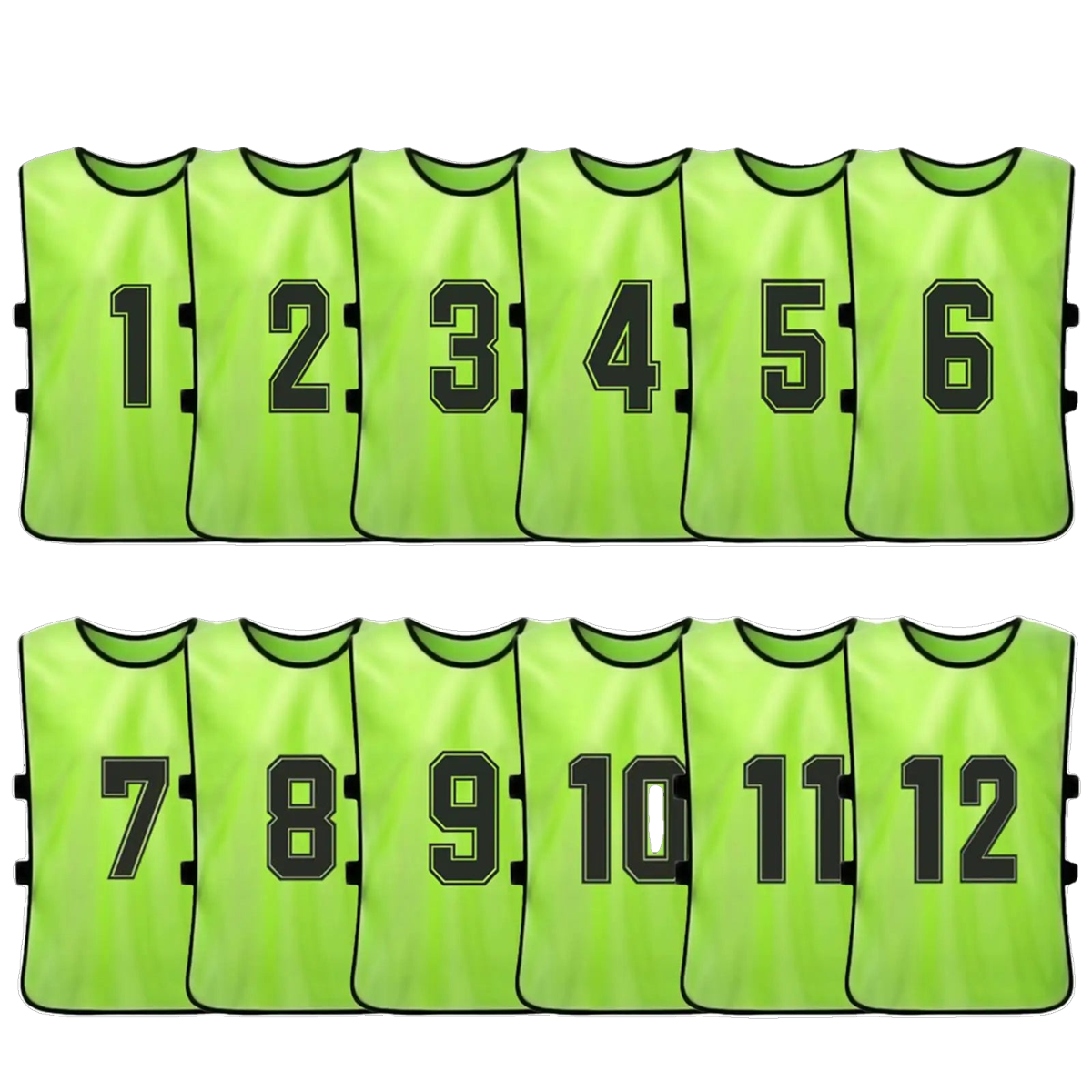 Numbered Football Training Bibs – 6 & 12 Piece Sets