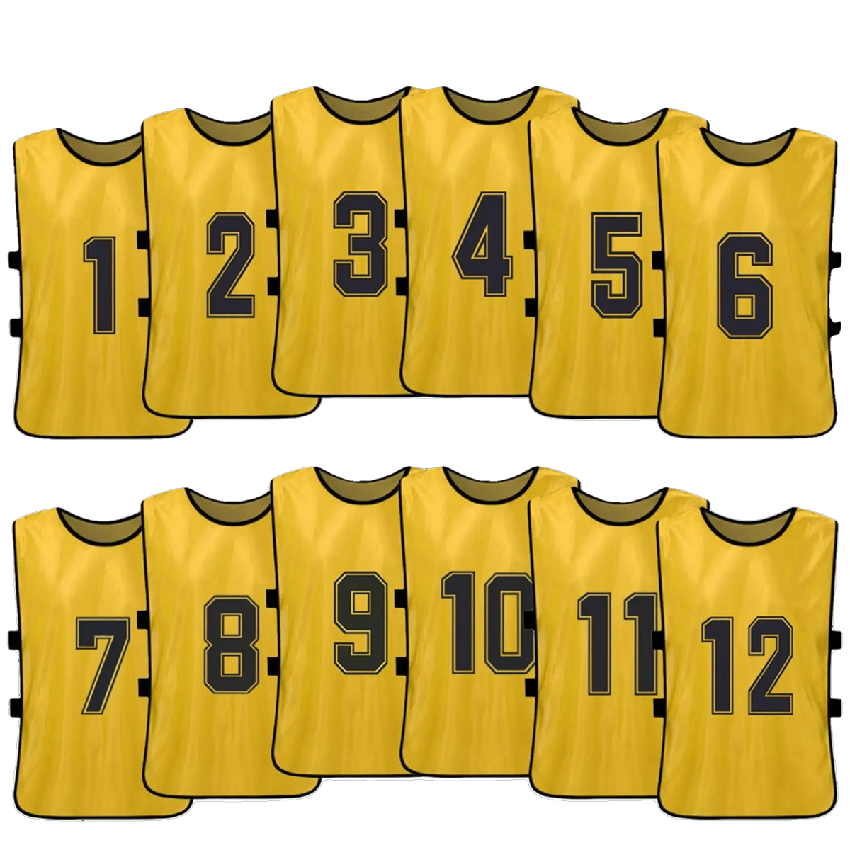 Numbered Football Training Bibs – 6 & 12 Piece Sets
