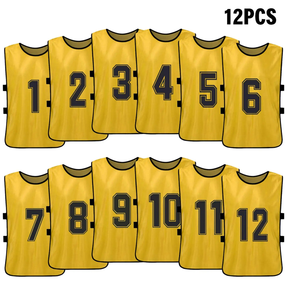 Numbered Football Training Bibs – 6 & 12 Piece Sets