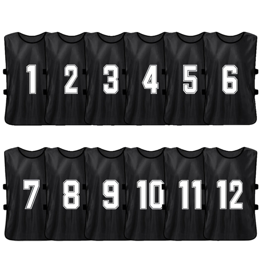 Numbered Football Training Bibs – 6 & 12 Piece Sets