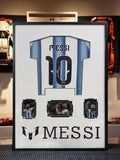 MESSI ARGENTINA COLLECTOR'S EDITION FRAMED JERSEY — 70 × 100 CM