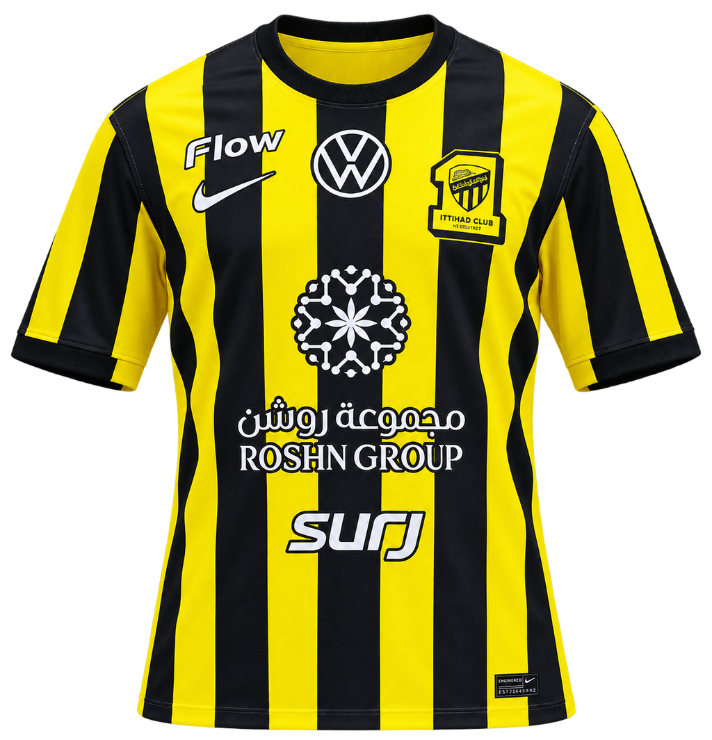 Official Al Ittihad Home Nike Jersey 25/26 – Adult