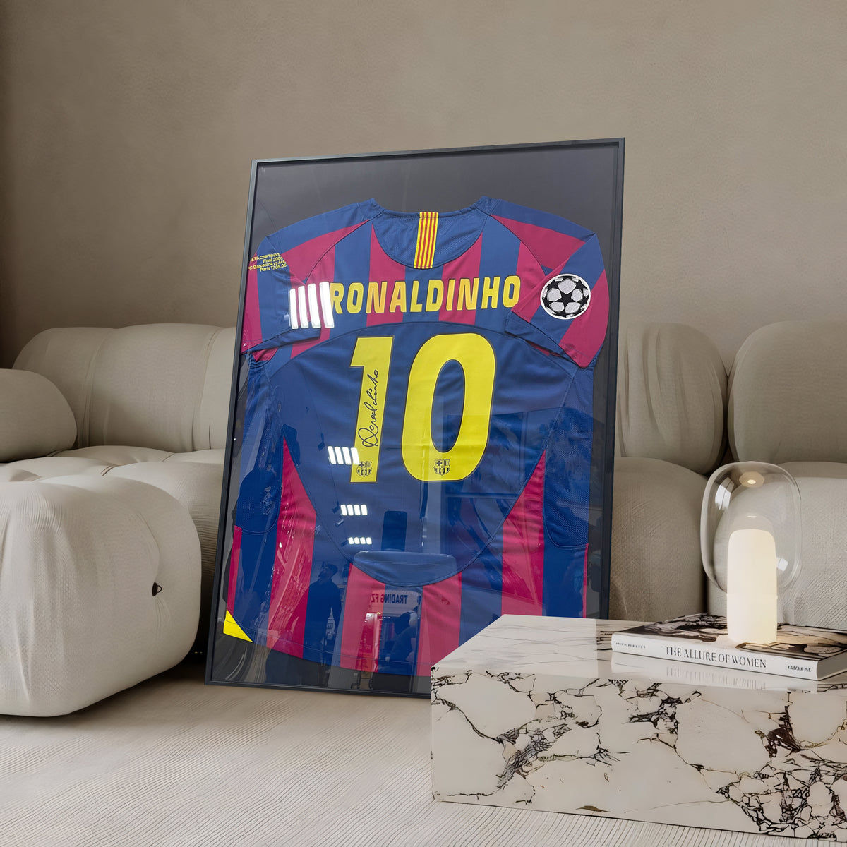 Ronaldinho CLASSIC FRAMED JERSEY — 60 × 90 CM