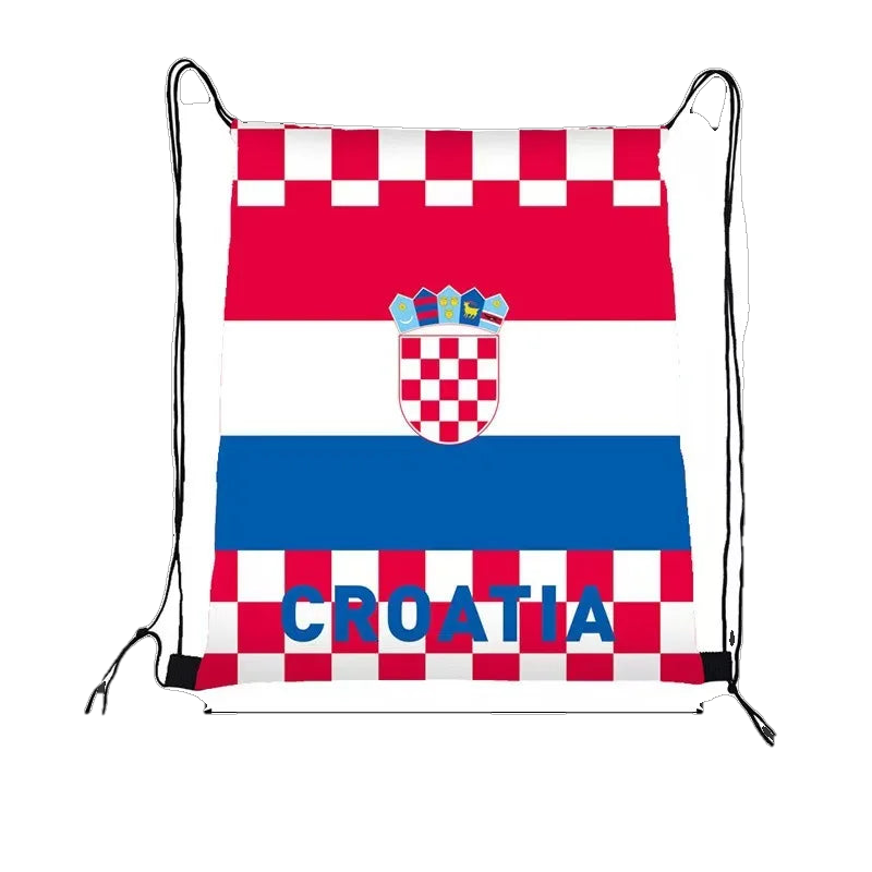 International Football Flag Drawstring Bag