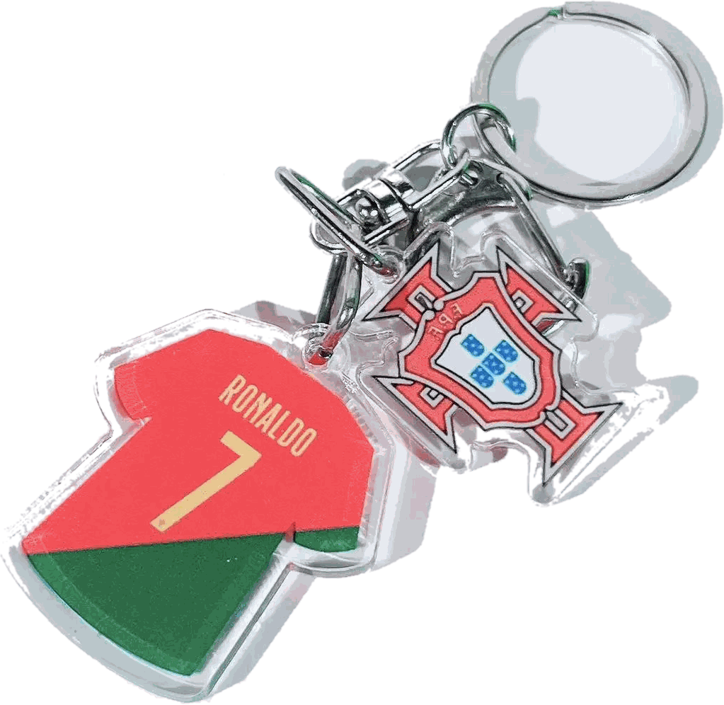 Lionel Messi & Cristiano Ronaldo Brazil Keychain