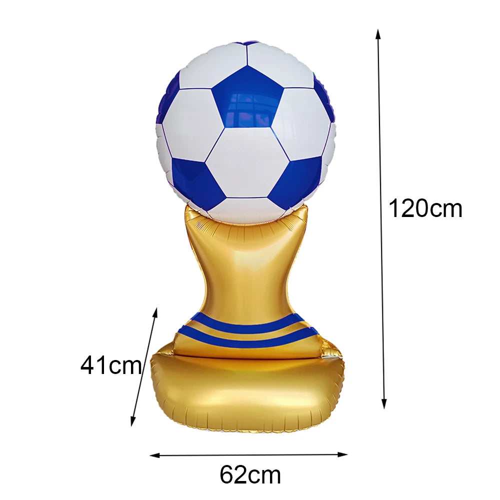 Giant Standing Football Trophy Foil Balloon – Champions Cup Party Decoration (UAE)