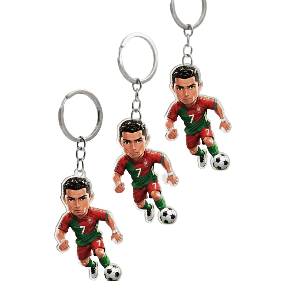 Football player acrylic keychains
