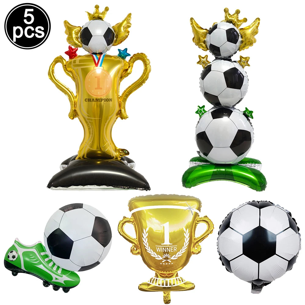 Giant Standing Football Trophy Foil Balloon – Champions Cup Party Decoration (UAE)