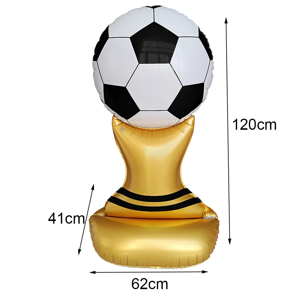 Giant Standing Football Trophy Foil Balloon – Champions Cup Party Decoration (UAE)