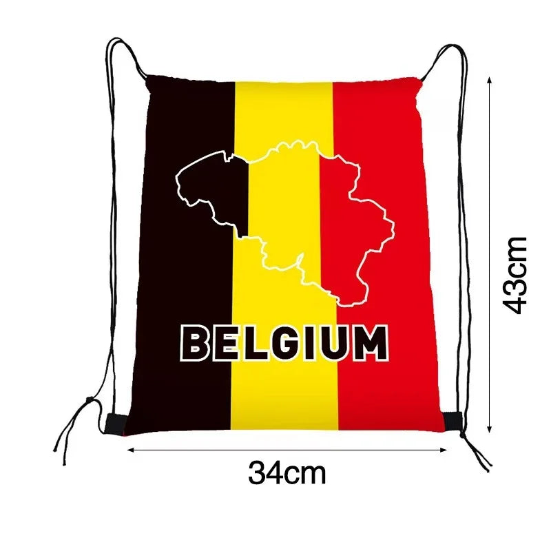 International Football Flag Drawstring Bag