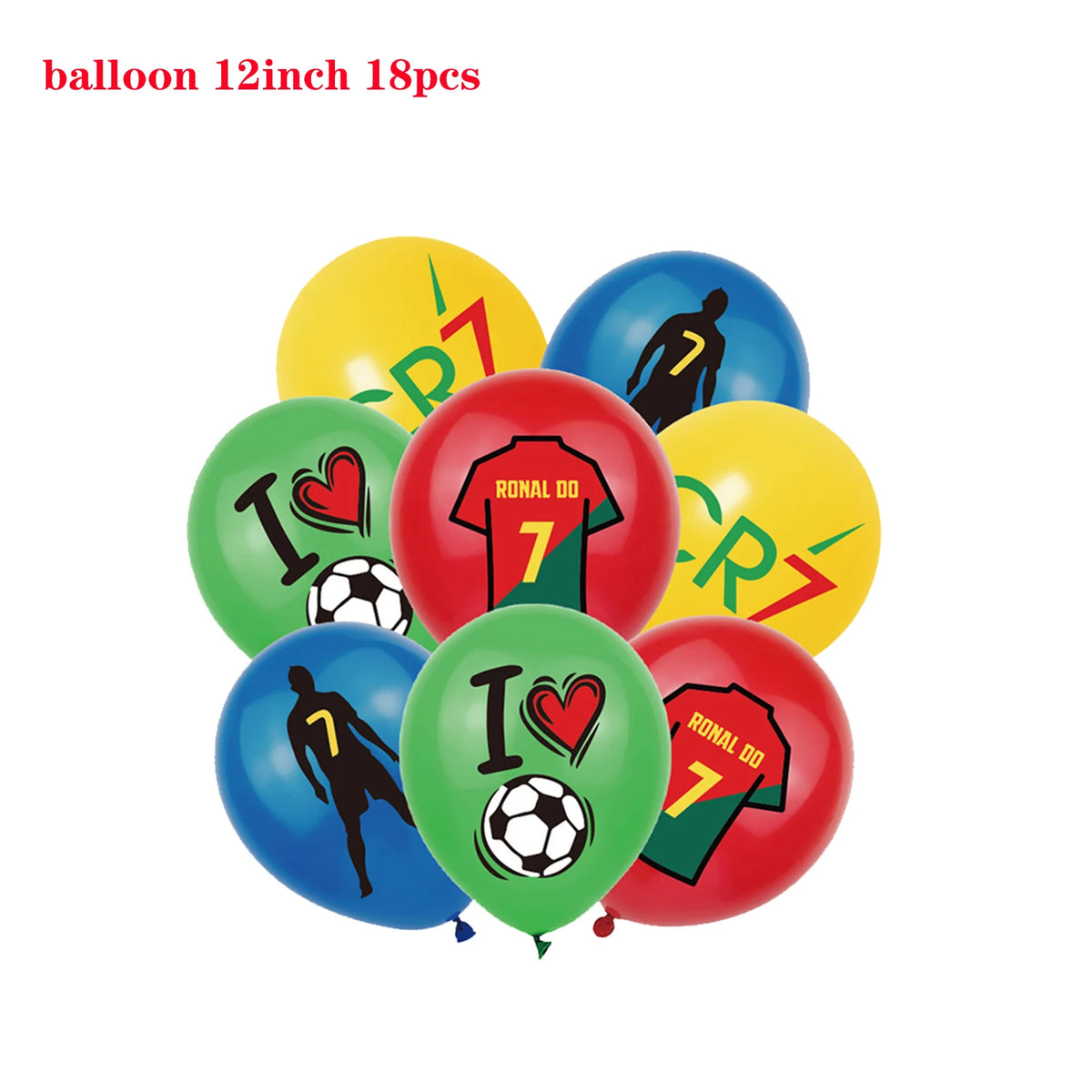 Ronaldo CR7 Football Party Set – Plates, Cups, Balloons, Banner & Backdrop