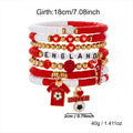 Football Country Bracelet Set – 7–8 Wristband Set | England, Argentina, Portugal, Spain, Brazil & Germany