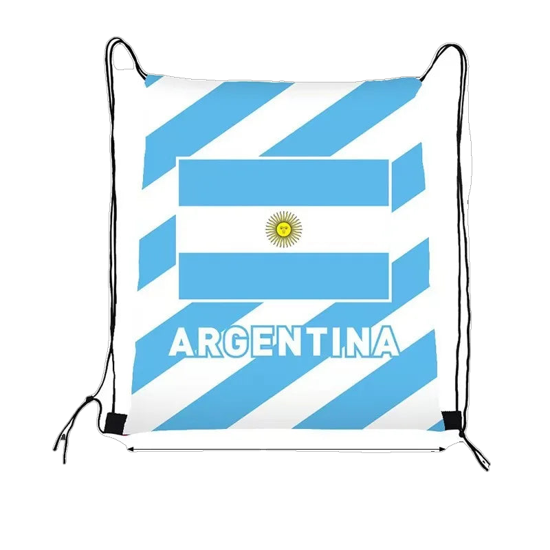 International Football Flag Drawstring Bag