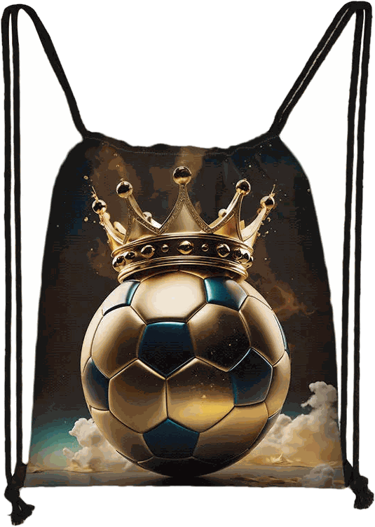 Football Crown Drawstring Bag
