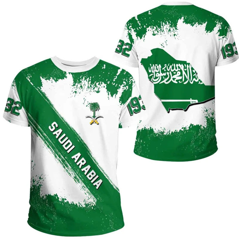 Saudi Arabia Flag Football T-Shirt – Men's