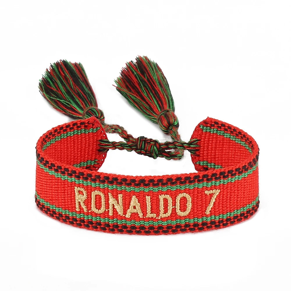 Messi, Ronaldo, Neymar & Mbappé Football Wristbands