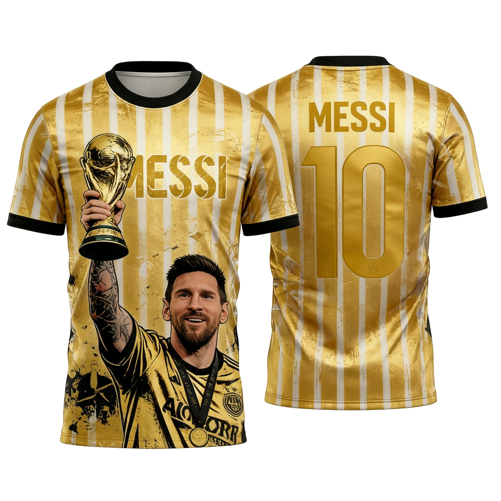 Messi No.10 Argentina Football Fan T-Shirt