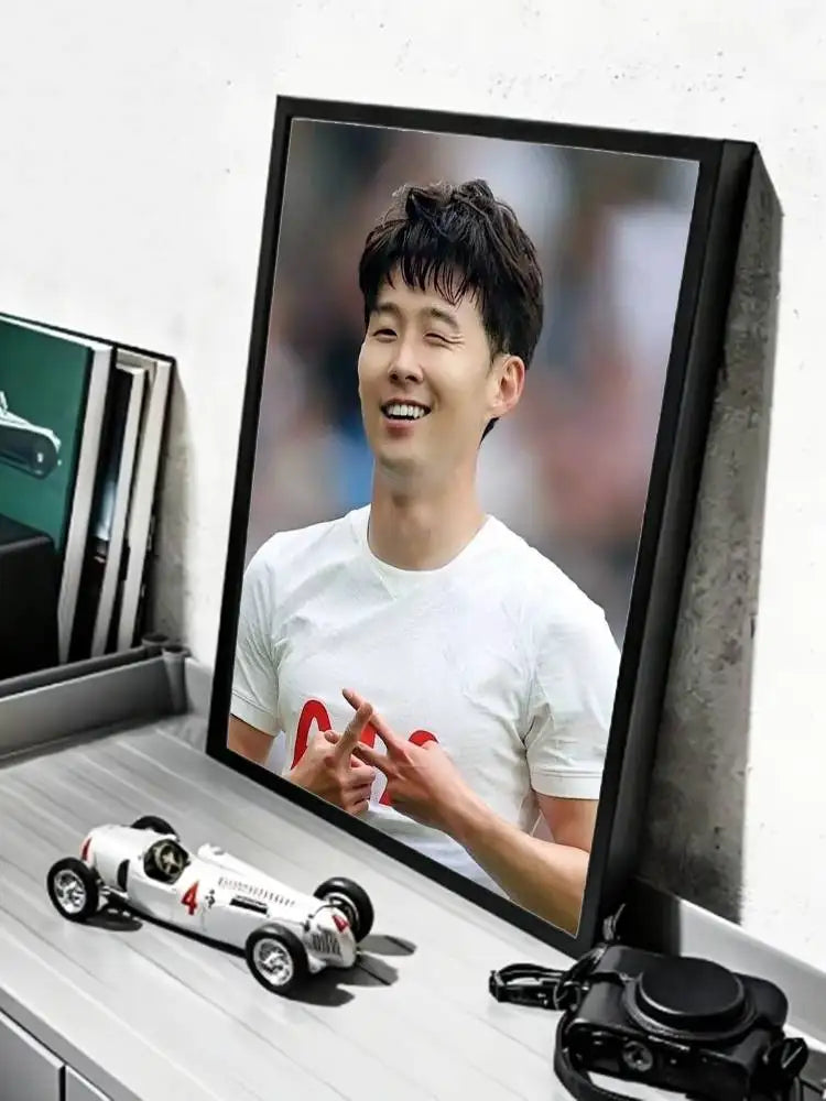 Son Heung-min Football Icon Poster
