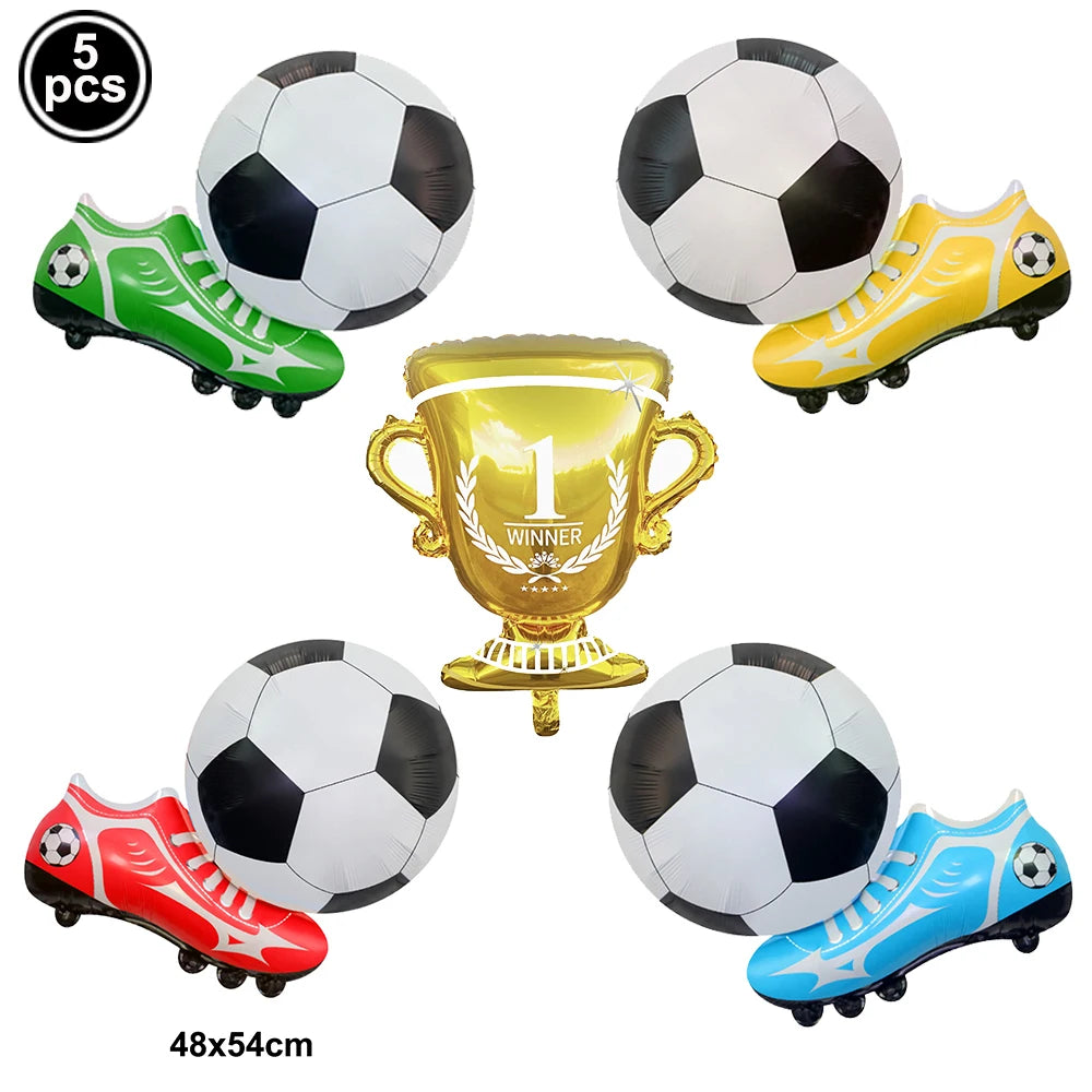 Giant Standing Football Trophy Foil Balloon – Champions Cup Party Decoration (UAE)