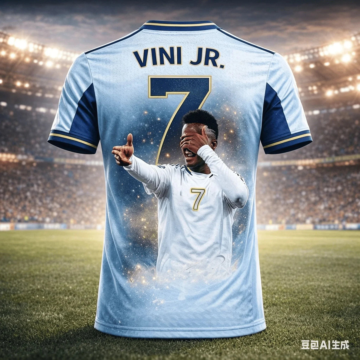 Vinícius Jr No.7 Purple & Black Fan T-Shirt